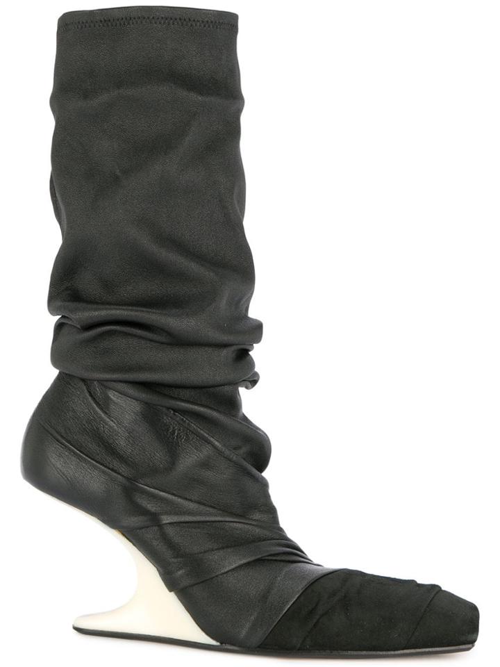 Rick Owens 8cms Cantilevered Design1 Shoe - Black