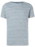 Eleventy Striped T-shirt, Men's, Size: Xxl, Blue, Cotton