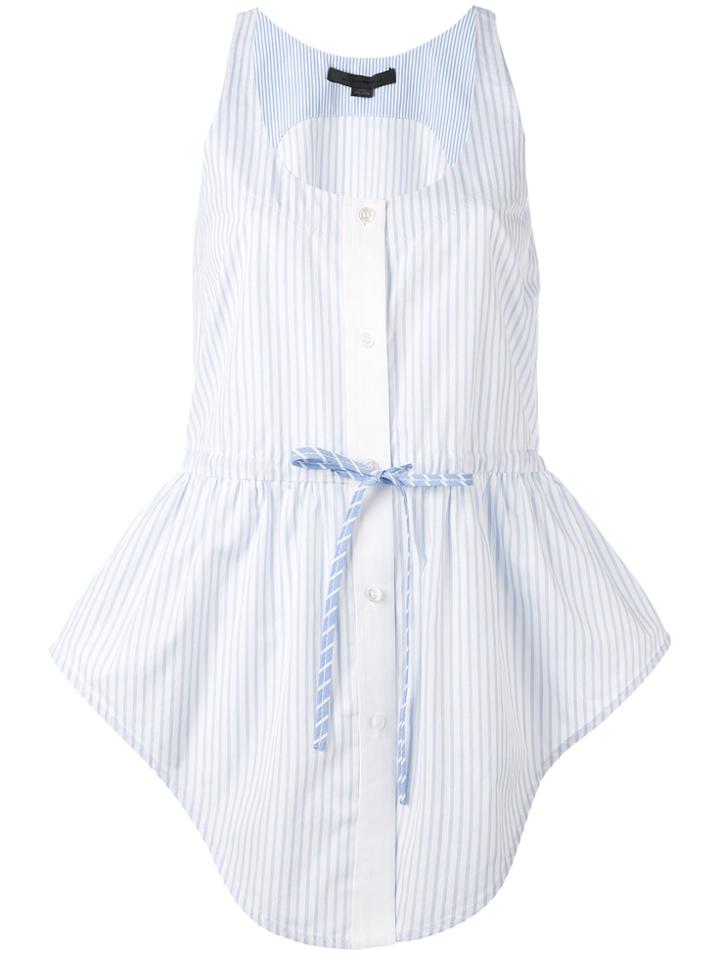 Alexander Wang Striped Poplin Top - Blue