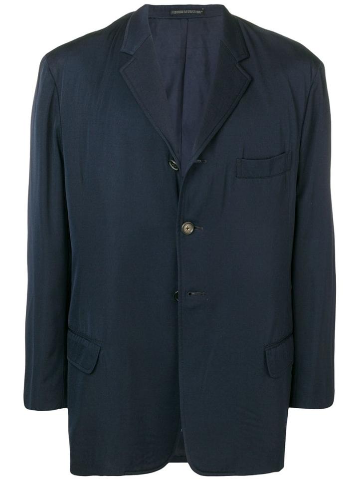 Yohji Yamamoto Pre-owned 1990's Buttoned Blazer - Blue
