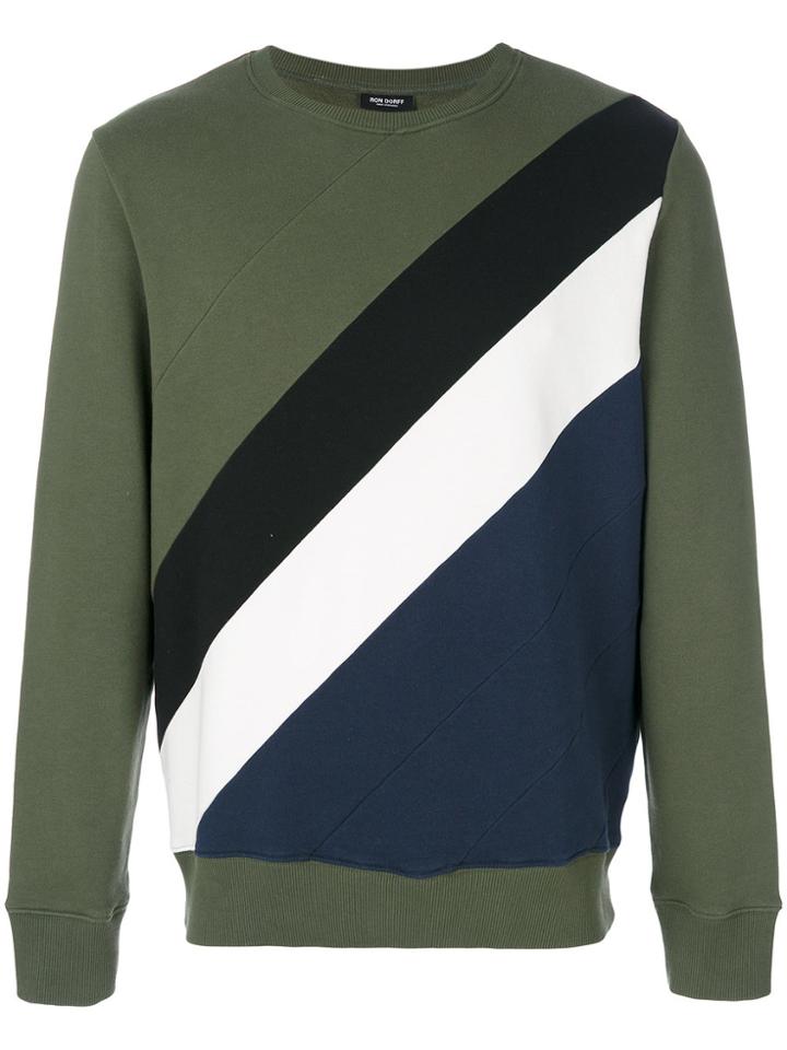 Ron Dorff Diagonal Lines Sweatshirt - Grey