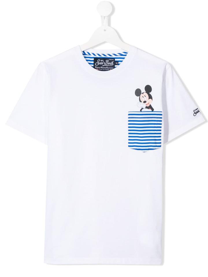 Mc2 Saint Barth Kids Teen Mickey Pocket T-shirt - White