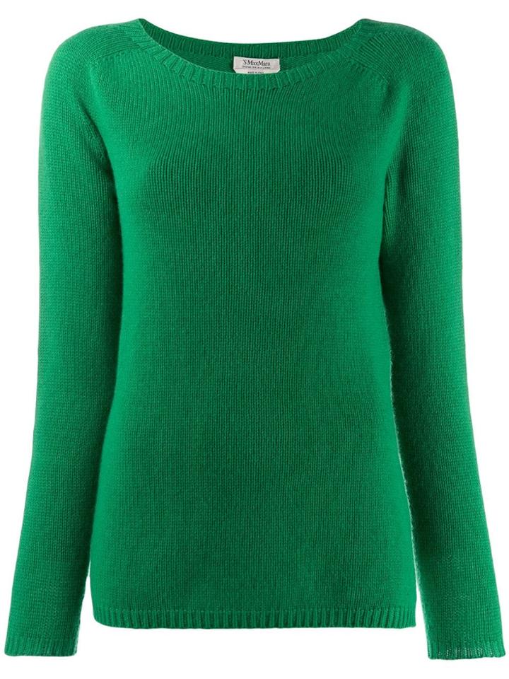 's Max Mara Long Sleeve Knitted Top - Green