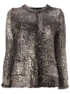 Avant Toi Metallic (grey) Cardigan, Women's, Size: Medium, Silk/cashmere