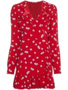 Miu Miu Strawberry Print Tea Dress - Red