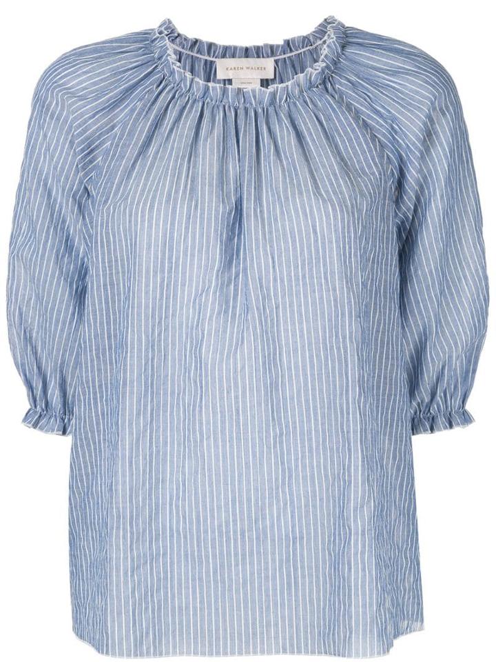 Karen Walker Ultramarine Striped Top - Blue