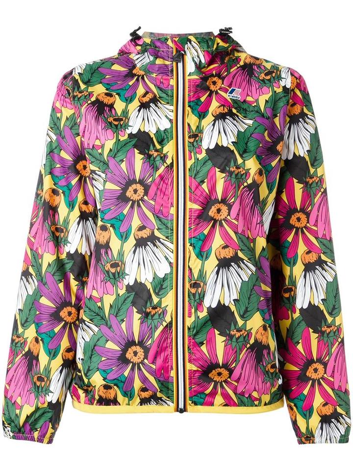 No21 Floral Print Hooded Jacket, Women's, Size: Small, Polyamide