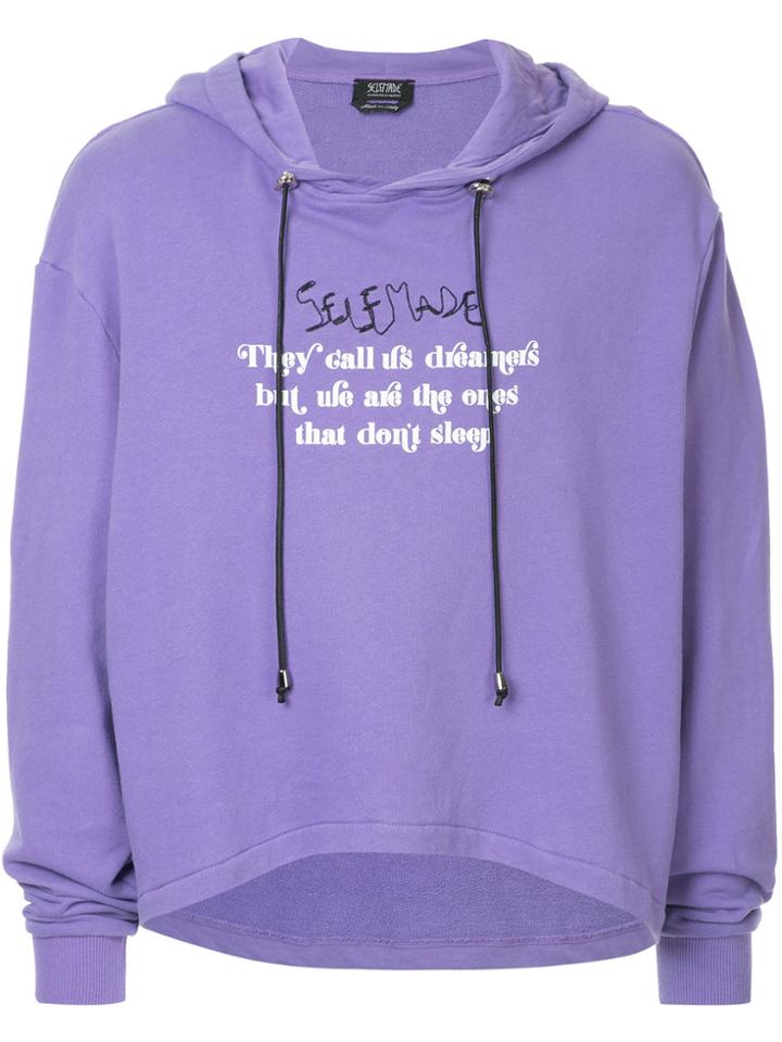 Selfmade By Gianfranco Villegas Logo Print Hoodie - Pink & Purple