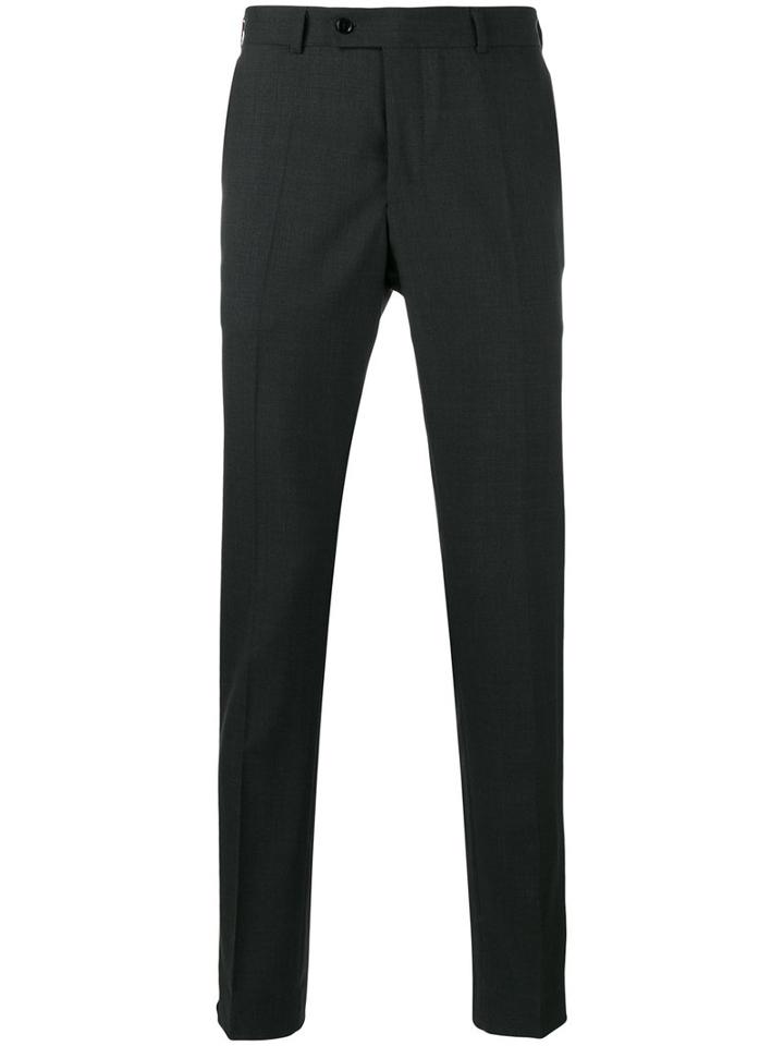 Mp Massimo Piombo Skinny Tailored Trousers, Men's, Size: 54, Grey, Cotton/wool