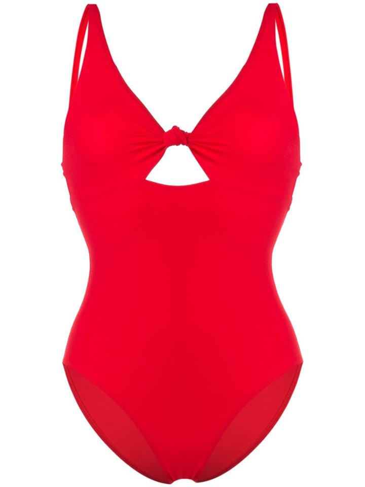 Tory Burch Knot Detail Swimsuit - Red