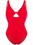 Tory Burch Knot Detail Swimsuit - Red