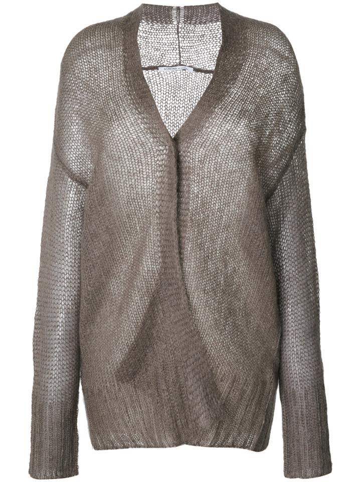 Agnona Semi Sheer Cardigan - Nude & Neutrals