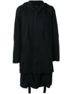 Thom Krom - Hooded Long Length Coat - Men - Cotton - L, Black, Cotton
