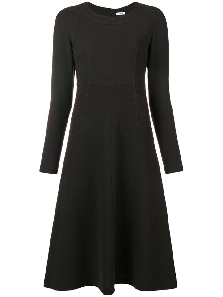 P.a.r.o.s.h. Long Sleeve Flared Dress - Brown