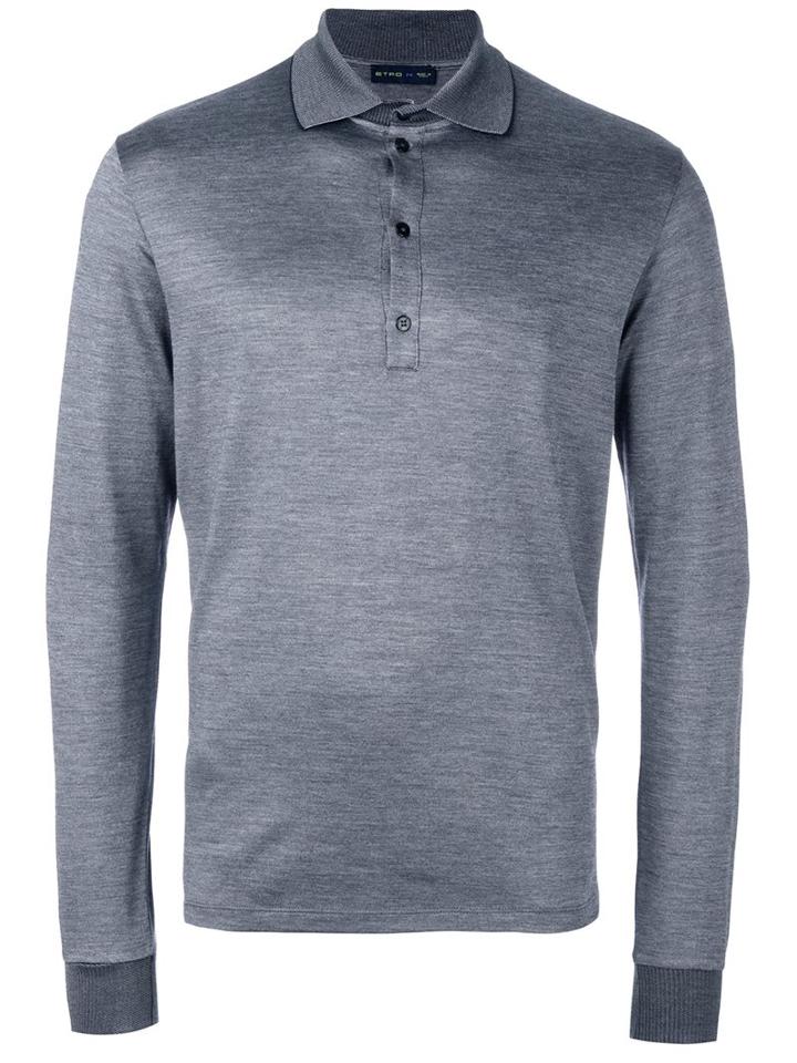 Etro Long Sleeve Polo Shirt