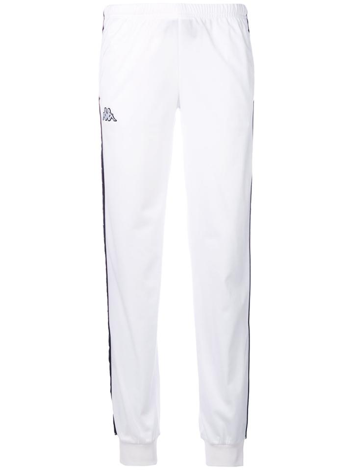 Kappa Side Stripe Track Pants - White