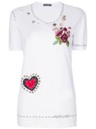 Dolce & Gabbana Applique Embellished T-shirt - White