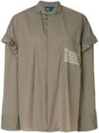 Kolor Ruffle Sleeve Oversized Shirt - Grey