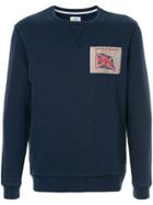 Kent & Curwen Embroidered Flag Sweatshirt - Blue