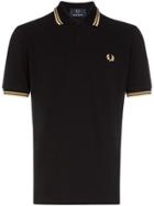 Fred Perry Stripe-trimmed Polo Shirt - Black