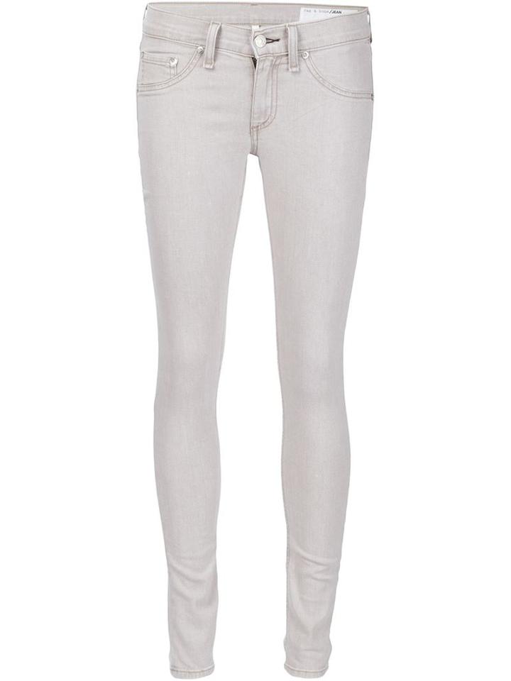 Rag & Bone /jean Stonewashed Skinny Jeans, Women's, Size: 24, Grey, Cotton/polyurethane