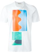 Marni Printed T-shirt, Men's, Size: 46, White, Cotton