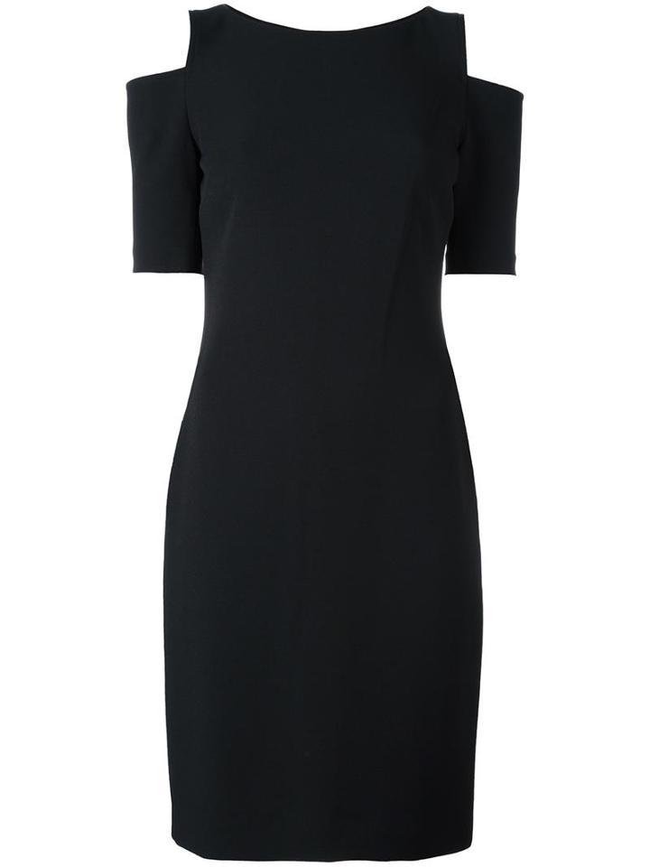 Michael Michael Kors Cold-shoulder Fitted Dress, Women's, Size: 6, Black, Polyester/spandex/elastane