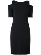 Michael Michael Kors Cold-shoulder Fitted Dress, Women's, Size: 6, Black, Polyester/spandex/elastane