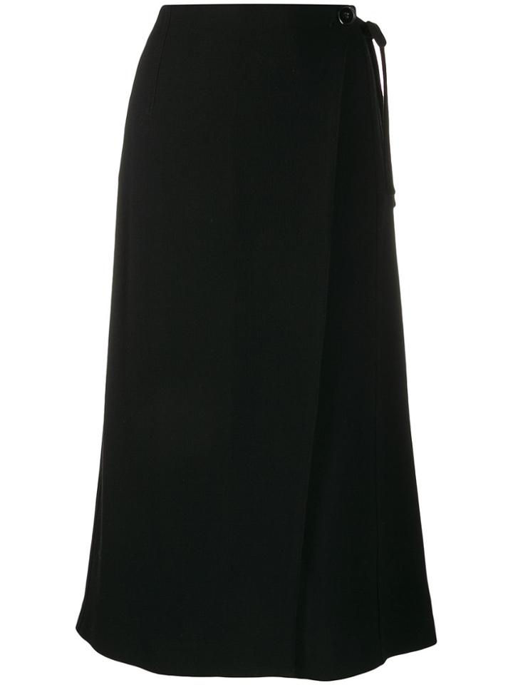 Filippa-k Alba Wrap Midi Skirt - Black