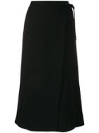 Filippa-k Alba Wrap Midi Skirt - Black