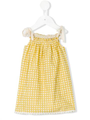 Babe And Tess - Checked Dress - Kids - Cotton - 18 Mth, Nude/neutrals