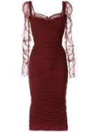 Dolce & Gabbana Ruched Mini Dress - Red