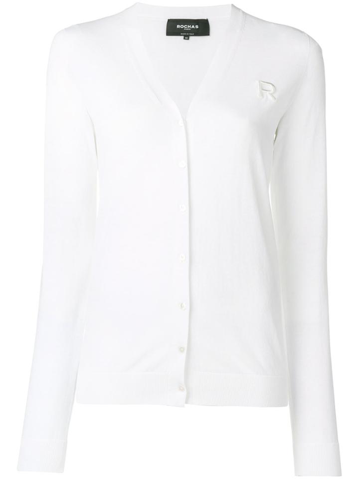 Rochas V-neck Cardigan - White