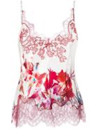 Carine Gilson Floral Print Camisole, Women's, Size: Small, Nude/neutrals, Silk