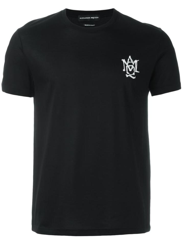 Alexander Mcqueen Amq Bone Embroidered T-shirt