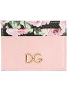 Dolce & Gabbana Floral Print Card Holder - Pink & Purple