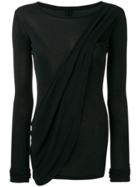 Unravel Project Draped Tee - Black