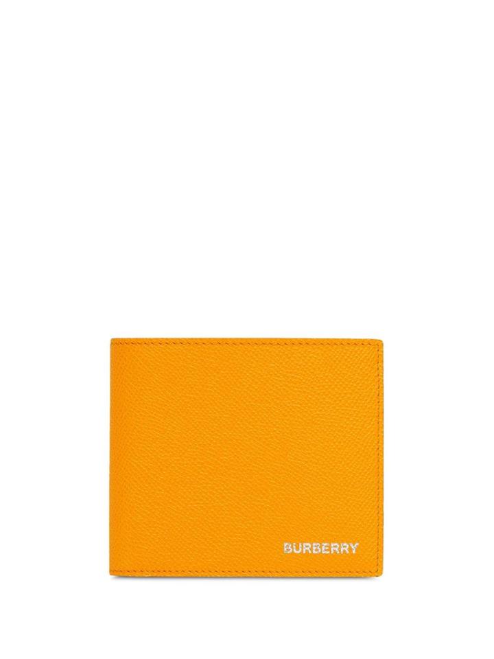 Burberry Logo Print Wallet - Yellow