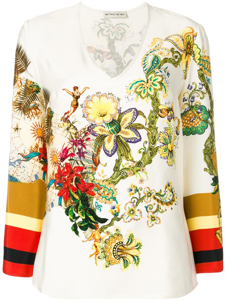 Etro Tree Of Life Print Top - Multicolour