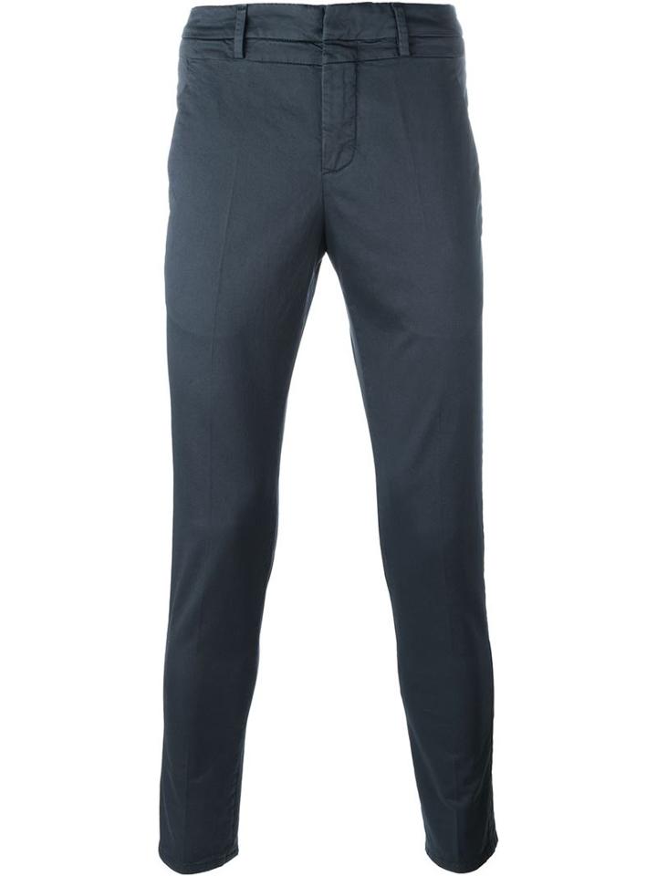 Dondup Chino Trousers, Men's, Size: 35, Blue, Cotton/spandex/elastane