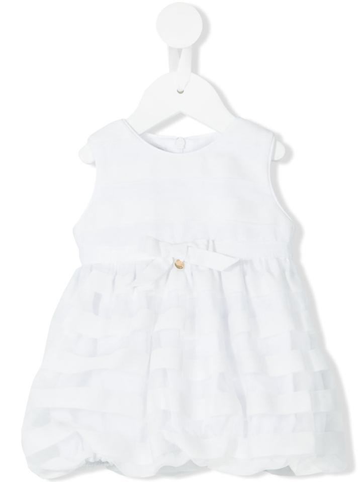 I Pinco Pallino - Bow Striped Dress - Kids - Cotton/polyester - 12 Mth, White