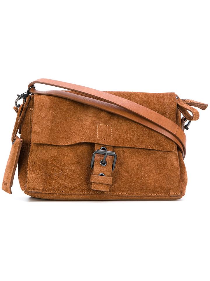 Marsèll - Buckle Strap Shoulder Bag - Women - Suede - One Size, Brown, Suede