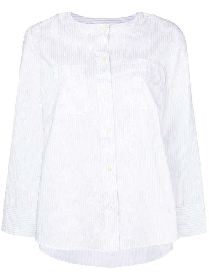 A.p.c. Collarless Longsleeved Shirt - White