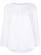 A.p.c. Collarless Longsleeved Shirt - White