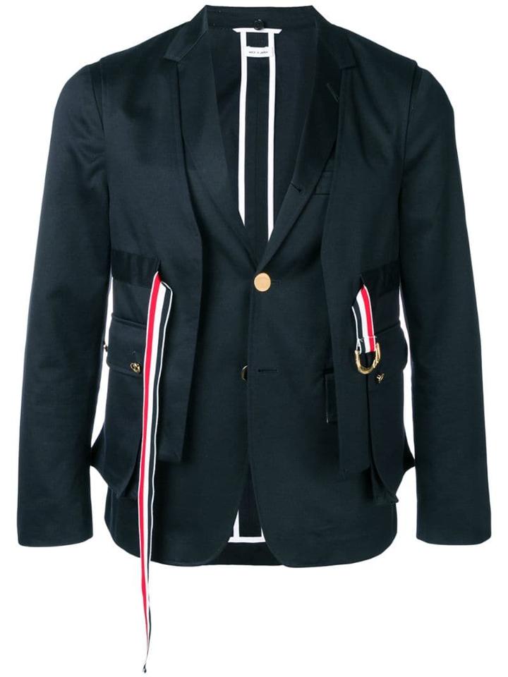 Thom Browne Detachable Vest Sport Coat - Blue
