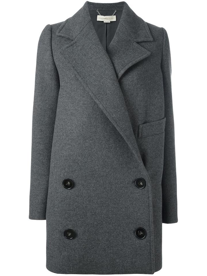 Stella Mccartney 'edith' Coat, Women's, Size: 40, Grey, Cotton/polyamide/viscose/other Fibers