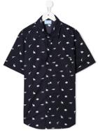 Lanvin Enfant Dino Pattern Shirt - Blue