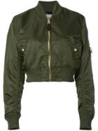Alpha Industries Cropped Bomber Jacket - Green