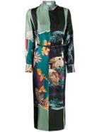 Salvatore Ferragamo Silk Susanne Midi Dress - Black