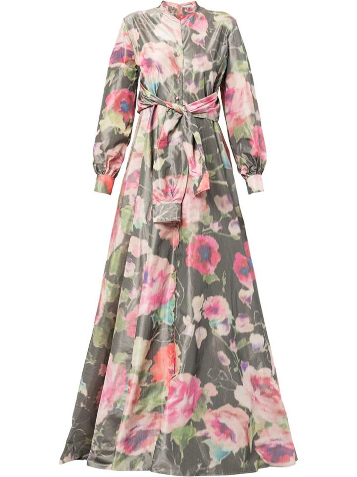 Alexis Mabille Long Floral Gown - Multicolour